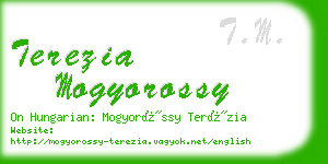 terezia mogyorossy business card